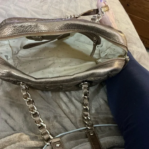 Kate Spade New York Quilted Metallic Leather Satchel - Picture 8 of 16